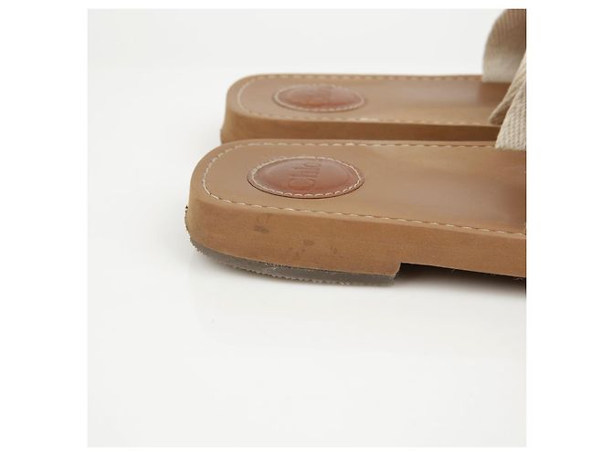 Chloé Woody Slipper Slide White - vista 4