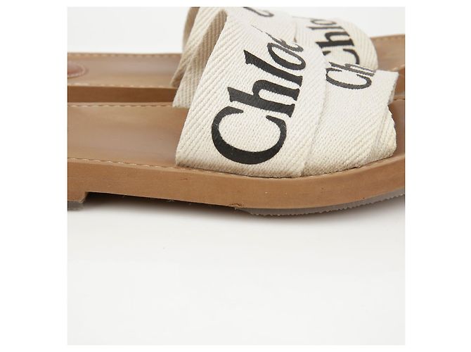 Chloé Woody Slipper Slide White - vista 5