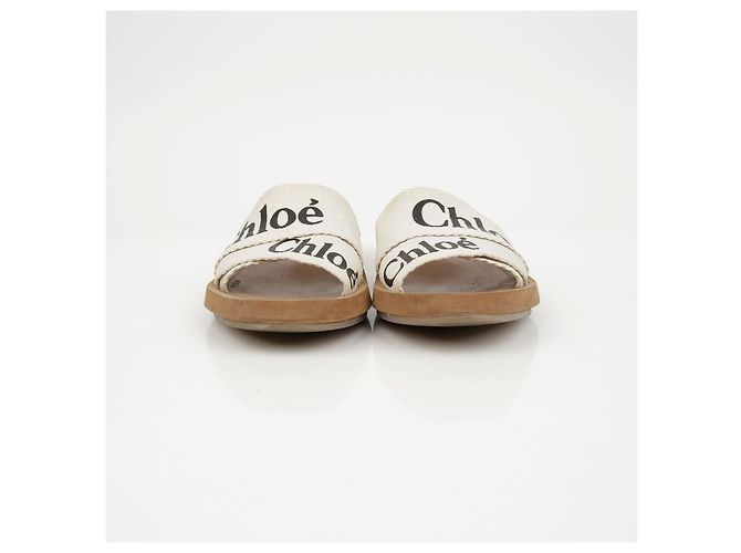Chloé Woody Slipper Slide White - vista 6