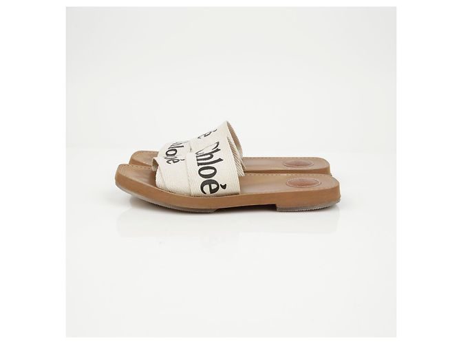 Chloé Woody Slipper Slide White - vista 7