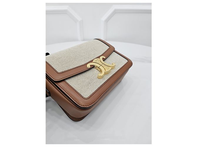 Céline Teen Trionf Natural Canvas - vista 7