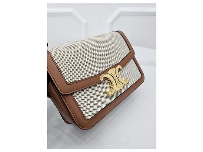 Céline Teen Trionf Natural Canvas - vista 8