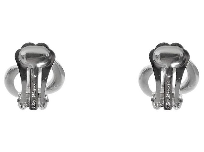 Orecchini Dior CD Logo Argentati - vista 3