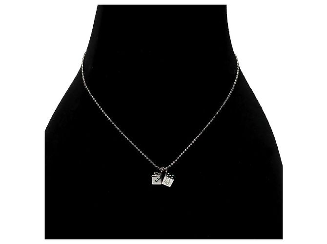 Dior Collar Oblique Dice Silver - vista 5