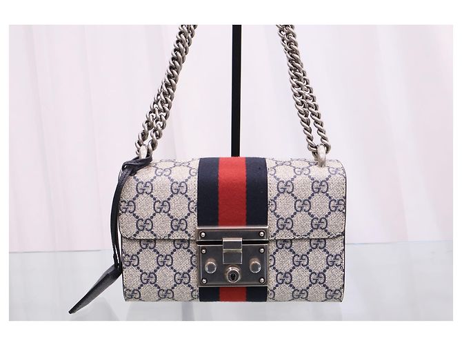 Padlock Gucci Borsa a tracolla Small Chain con lucchetto GG Supreme - vista 2