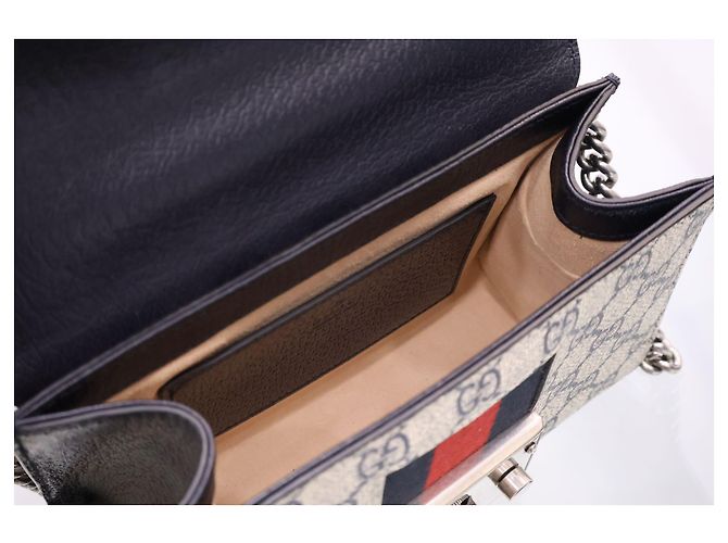 Padlock Gucci Borsa a tracolla Small Chain con lucchetto GG Supreme - vista 8