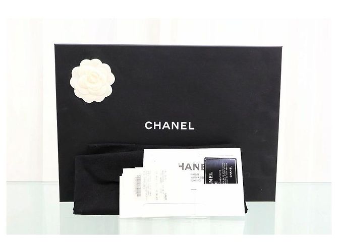 Chanel Clutch Caviar Chevron Large Silver - vista 11