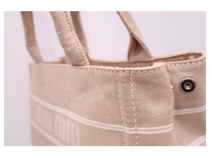 Miu Miu Logo Jacquard Camel Schultertasche - Ansicht 6
