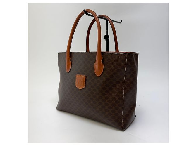 Céline Borsa Tote Triomphe Macadam Marrone - vista 3