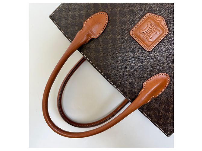 Céline Borsa Tote Triomphe Macadam Marrone - vista 7