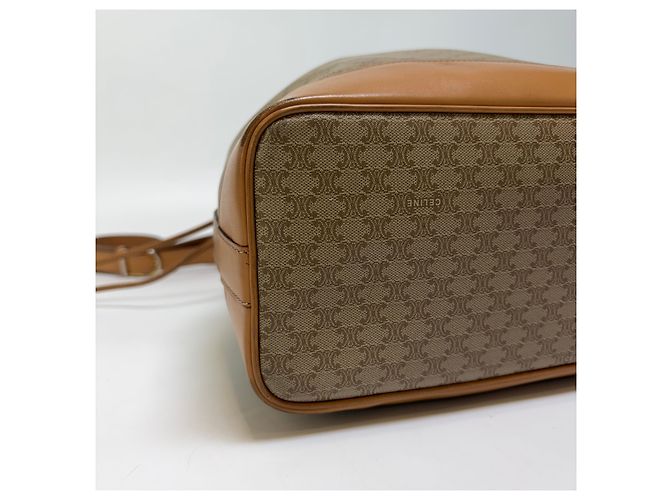 Céline Borsa a secchiello con coulisse Triomphe Macadam Beige Borsa a tracolla (Usata, pochette inclusa) - vista 11