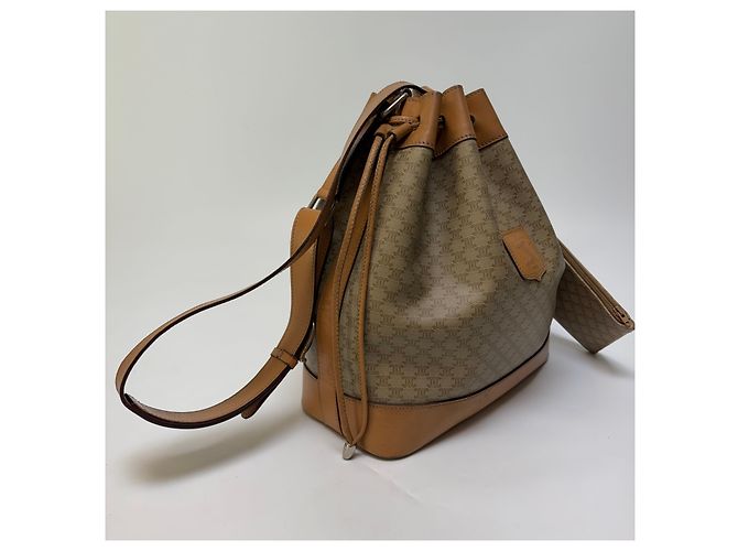 Céline Borsa a secchiello con coulisse Triomphe Macadam Beige Borsa a tracolla (Usata, pochette inclusa) - vista 3