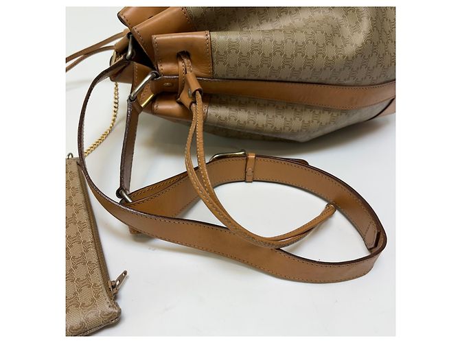 Céline Borsa a secchiello con coulisse Triomphe Macadam Beige Borsa a tracolla (Usata, pochette inclusa) - vista 7