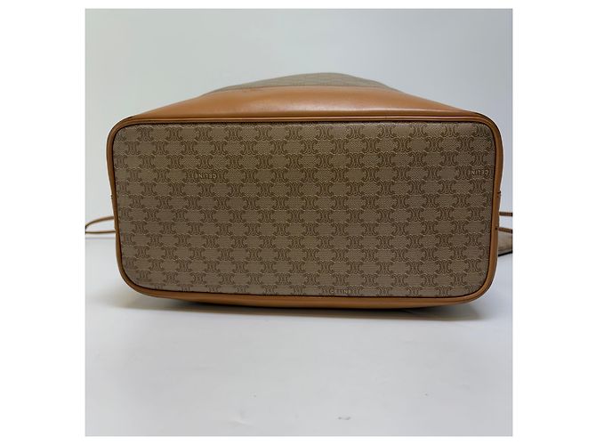 Céline Borsa a secchiello con coulisse Triomphe Macadam Beige Borsa a tracolla (Usata, pochette inclusa) - vista 9
