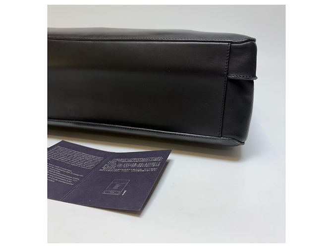 Prada Mallette Vitero Leather Dial Lock Briefcase Black (Unisexe, Article Rare) - vue 10