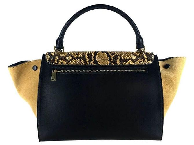 Trapèze Céline Bolso de Hombro Tote Trapeze de Python - vista 3