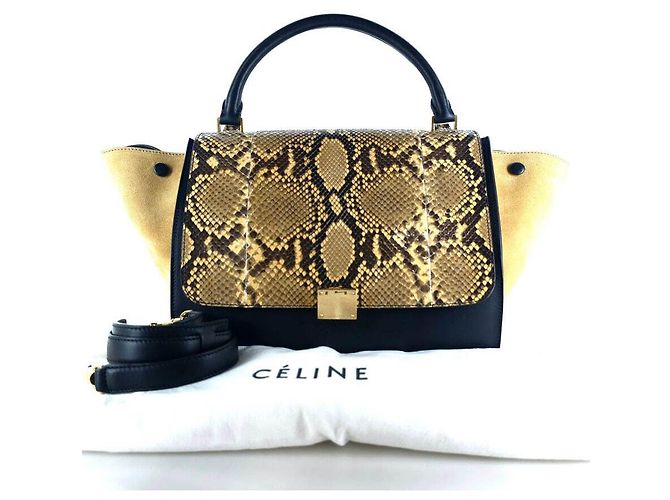 Trapèze Céline Bolso de Hombro Tote Trapeze de Python - vista 6