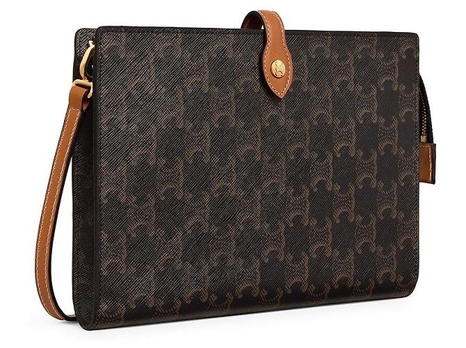 Céline Small Note Triomphe Canvas Miel - vista 2