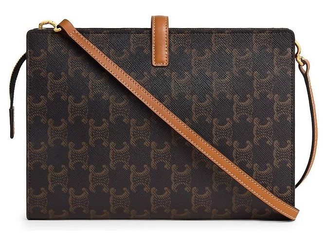 Céline Small Note Triomphe Canvas Miel - vista 3
