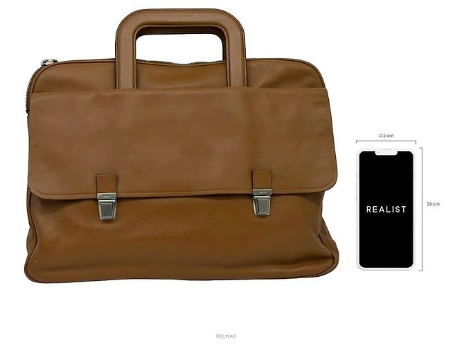 Prada Borsetta due vie in pelle marrone - vista 2