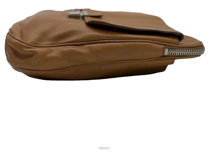 Prada Borsetta due vie in pelle marrone - vista 4