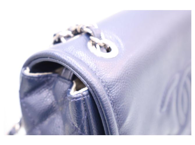 Chanel Borsa a spalla Timeless CC Caviar Flap Navy - vista 12