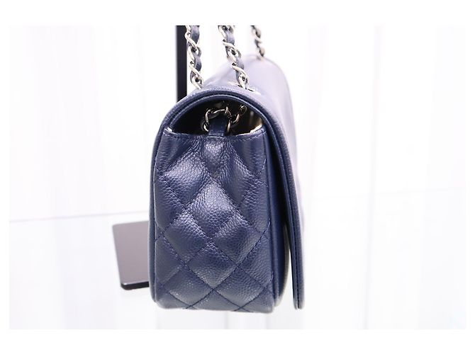 Chanel Borsa a spalla Timeless CC Caviar Flap Navy - vista 3