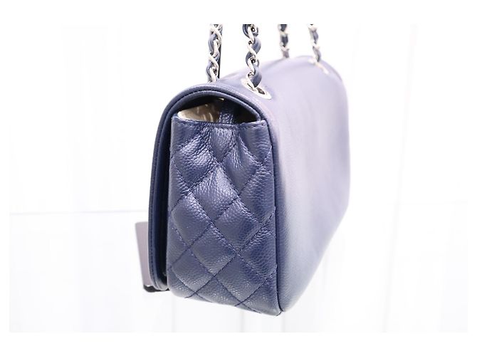 Chanel Borsa a spalla Timeless CC Caviar Flap Navy - vista 5