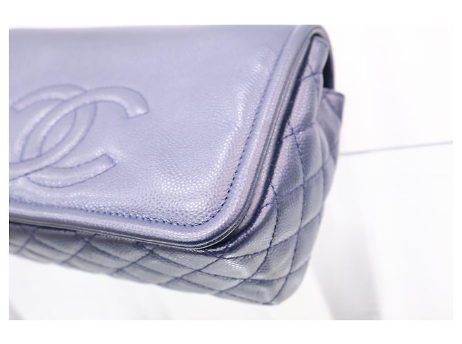 Chanel Borsa a spalla Timeless CC Caviar Flap Navy - vista 7