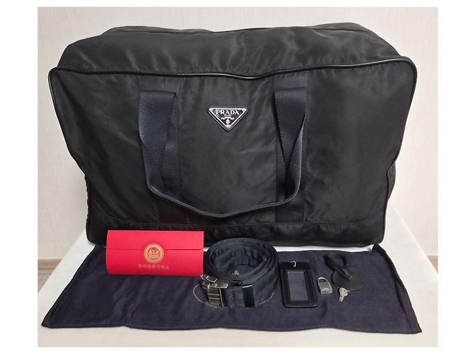 Prada Borsa Boston in Nylon Borsa da Viaggio - vista 2