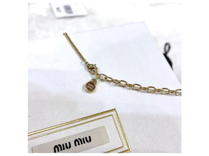 Miu Miu Collana con ciondolo a cuore in oro rosa - vista 3