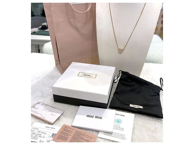 Miu Miu Collana con ciondolo a cuore in oro rosa - vista 5