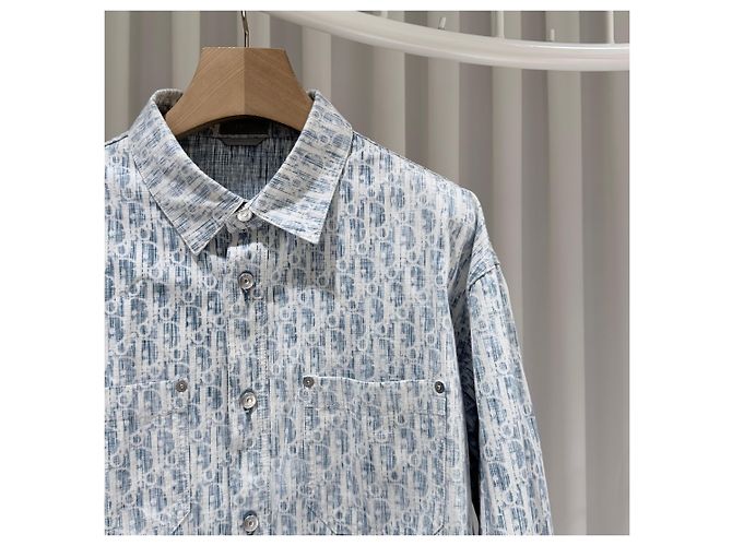 Dior Sovracamicia in denim Oblique Kasri - vista 4