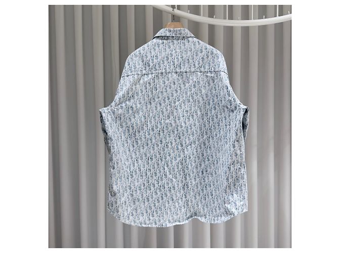 Dior Sovracamicia in denim Oblique Kasri - vista 6