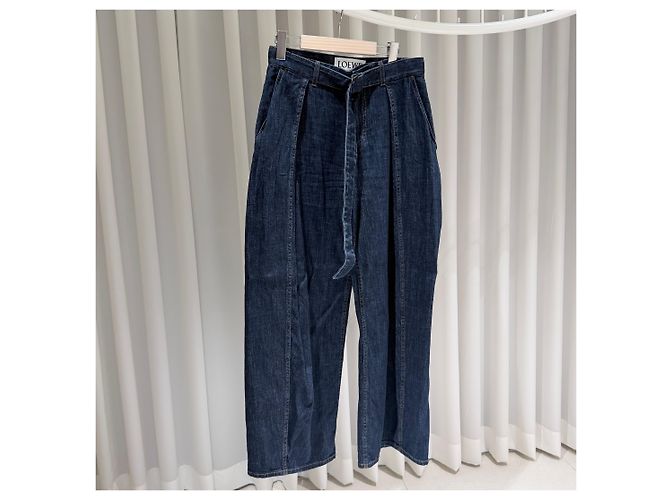 Loewe Fade Wash Denim-Hose mit Gürtel (Größe - Ansicht 3