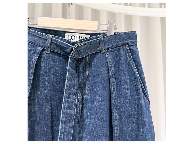 Loewe Fade Wash Denim-Hose mit Gürtel (Größe - Ansicht 4