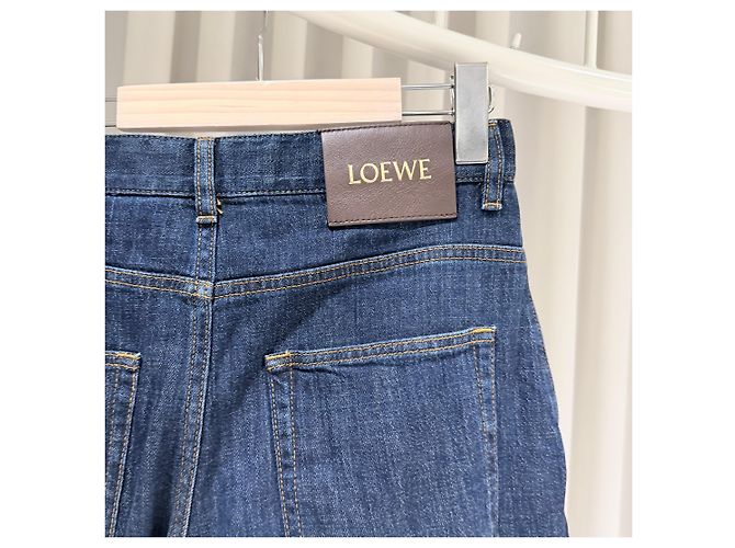 Loewe Fade Wash Denim-Hose mit Gürtel (Größe - Ansicht 6