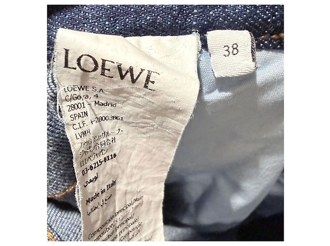 Loewe Fade Wash Denim-Hose mit Gürtel (Größe - Ansicht 7