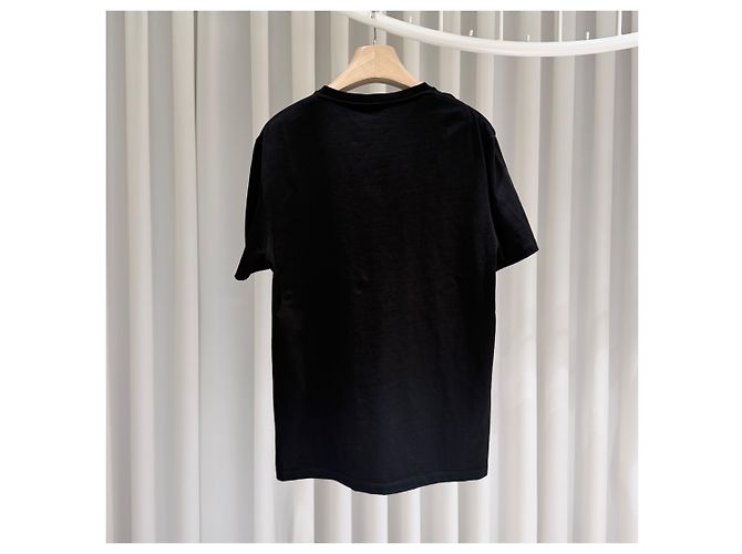 Loewe Relaxed Fit Baumwoll-T-Shirt mit Logo-Tasche Schwarz - Ansicht 3