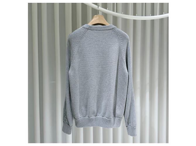 Dior Strick-Sweatshirt mit Oblique-Einsatz Grey - Ansicht 6