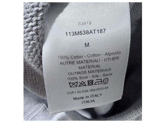 Dior Strick-Sweatshirt mit Oblique-Einsatz Grey - Ansicht 7