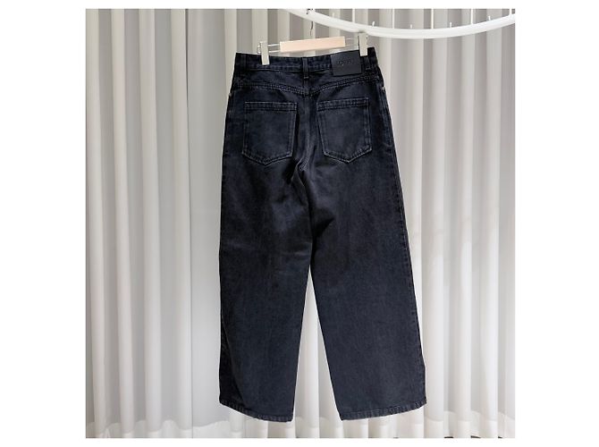 Loewe Pantaloni Baggy in Denim Neri (Size - vista 4