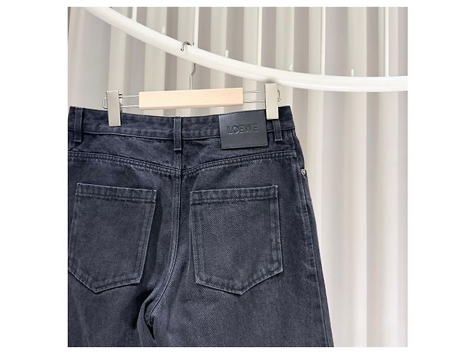 Loewe Pantaloni Baggy in Denim Neri (Size - vista 5