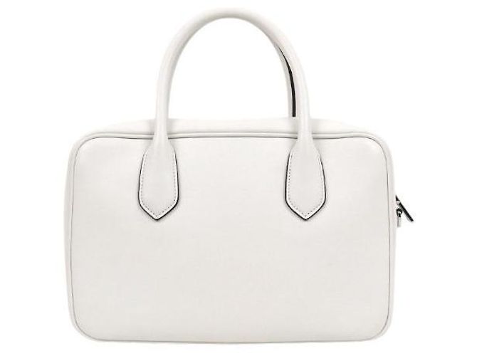 Prada Borsa Tote in Pelle Bianca - vista 3