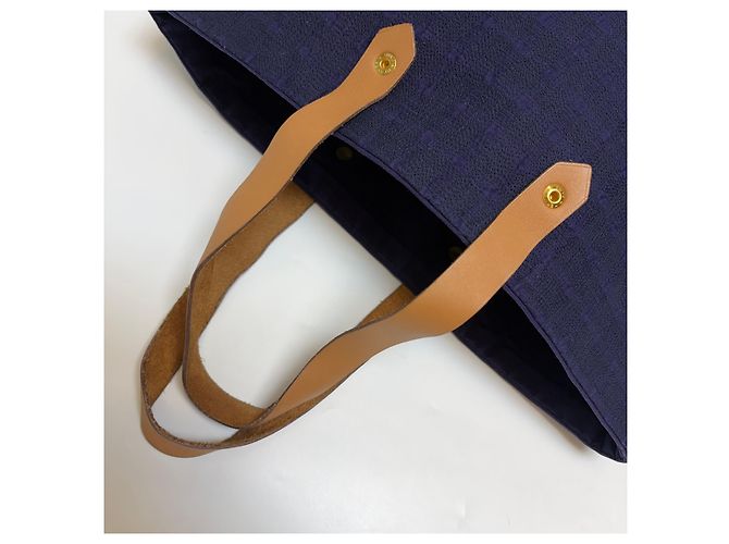 Hermès Amadava Canvas Tote Bag Navy - Ansicht 13