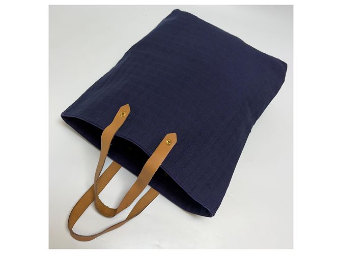 Hermès Amadava Canvas Tote Bag Navy - Ansicht 14