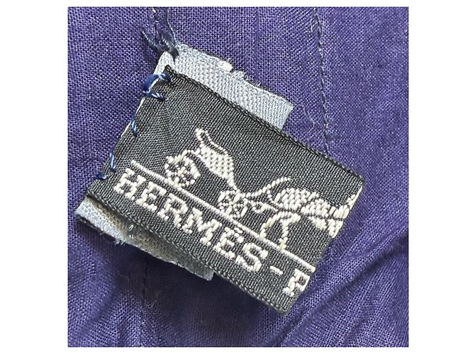 Hermès Amadava Canvas Tote Bag Navy - Ansicht 19