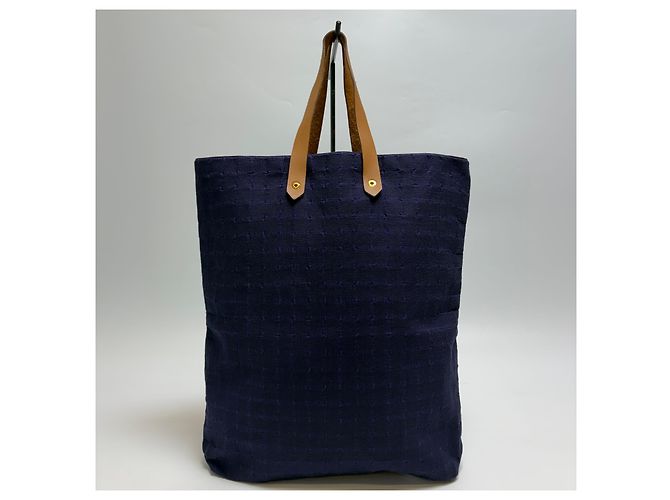 Hermès Amadava Canvas Tote Bag Navy - Ansicht 2