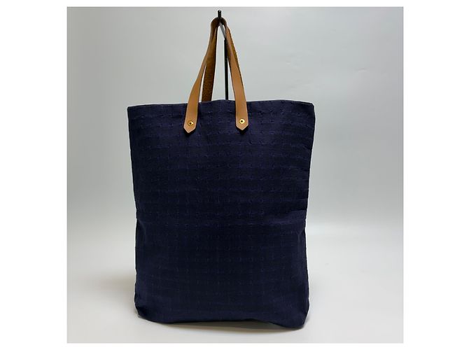 Hermès Amadava Canvas Tote Bag Navy - Ansicht 3