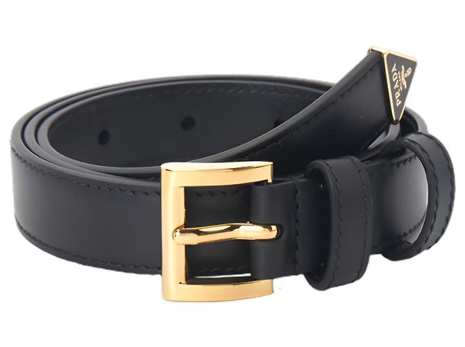Prada Triangle Logo Belt Black Leather - view 2